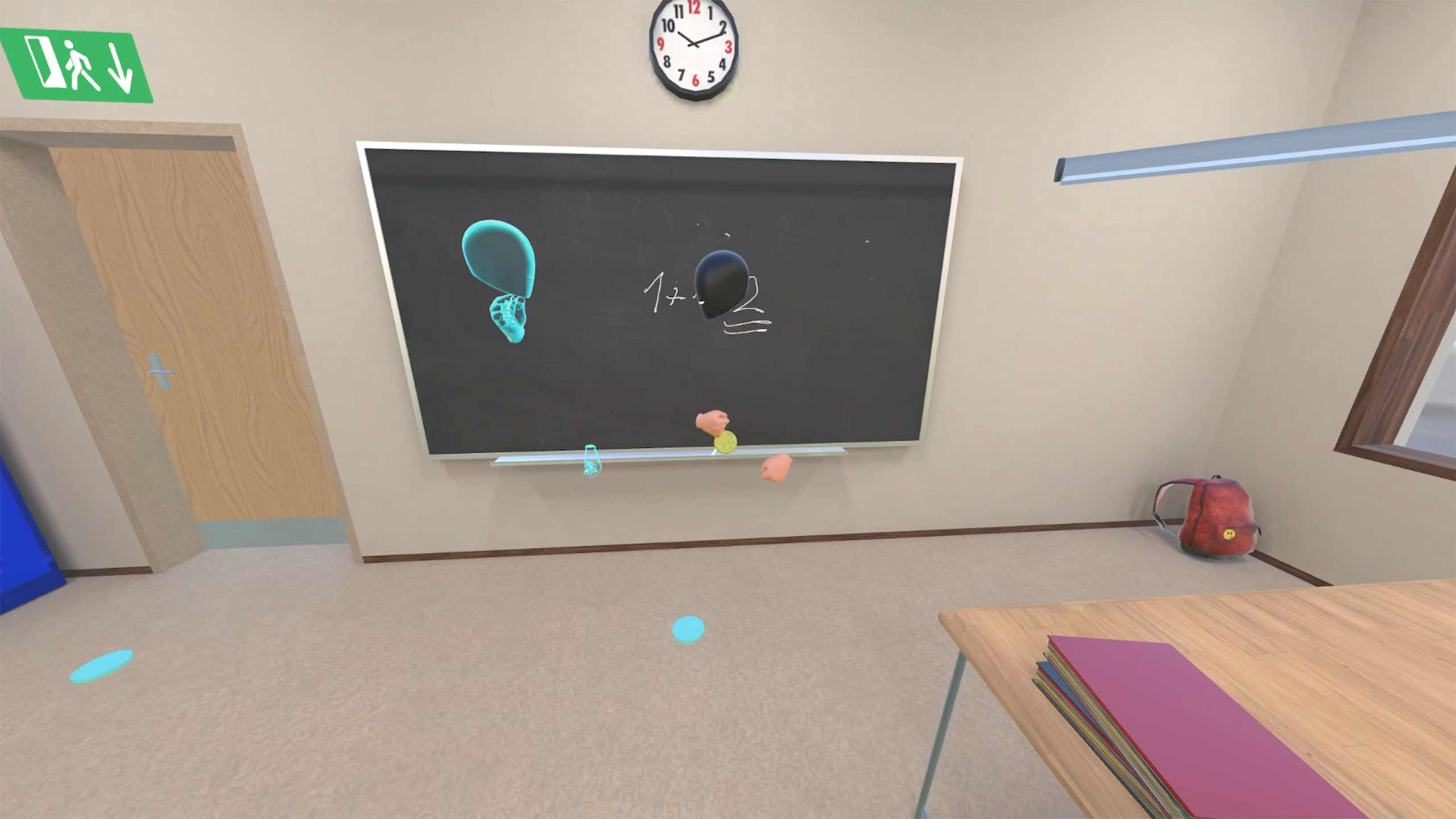 Classroom blackboard and teacher's area