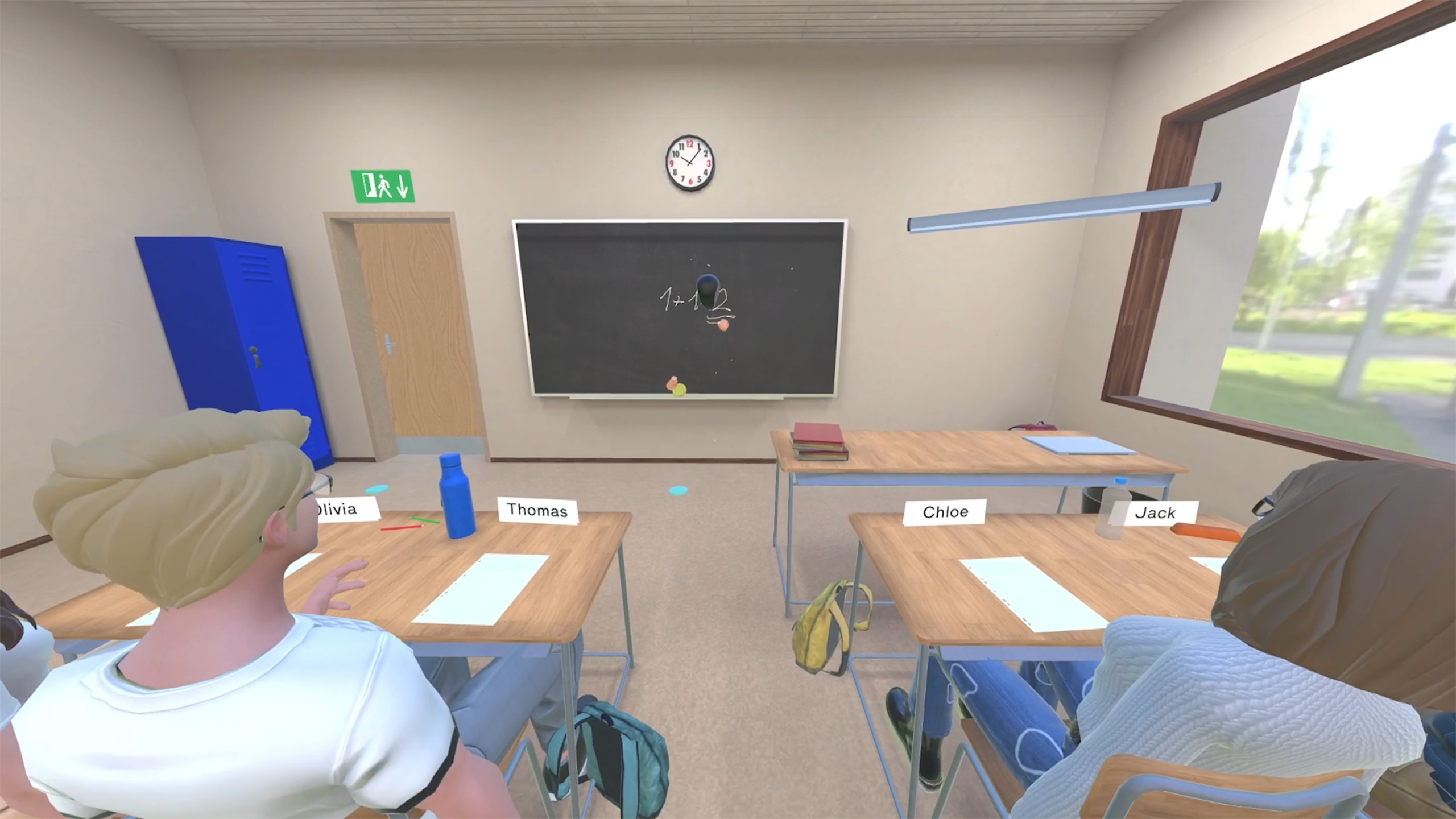 Teacher perspective looking at students